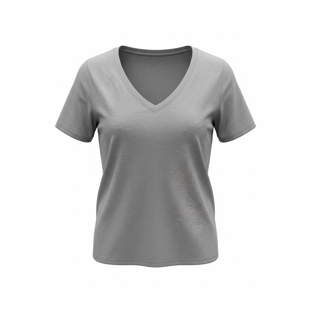 Lululemon Love Tee Short Sleeve V-Neck Heathered Grey Women's T-Shirt, Size 6